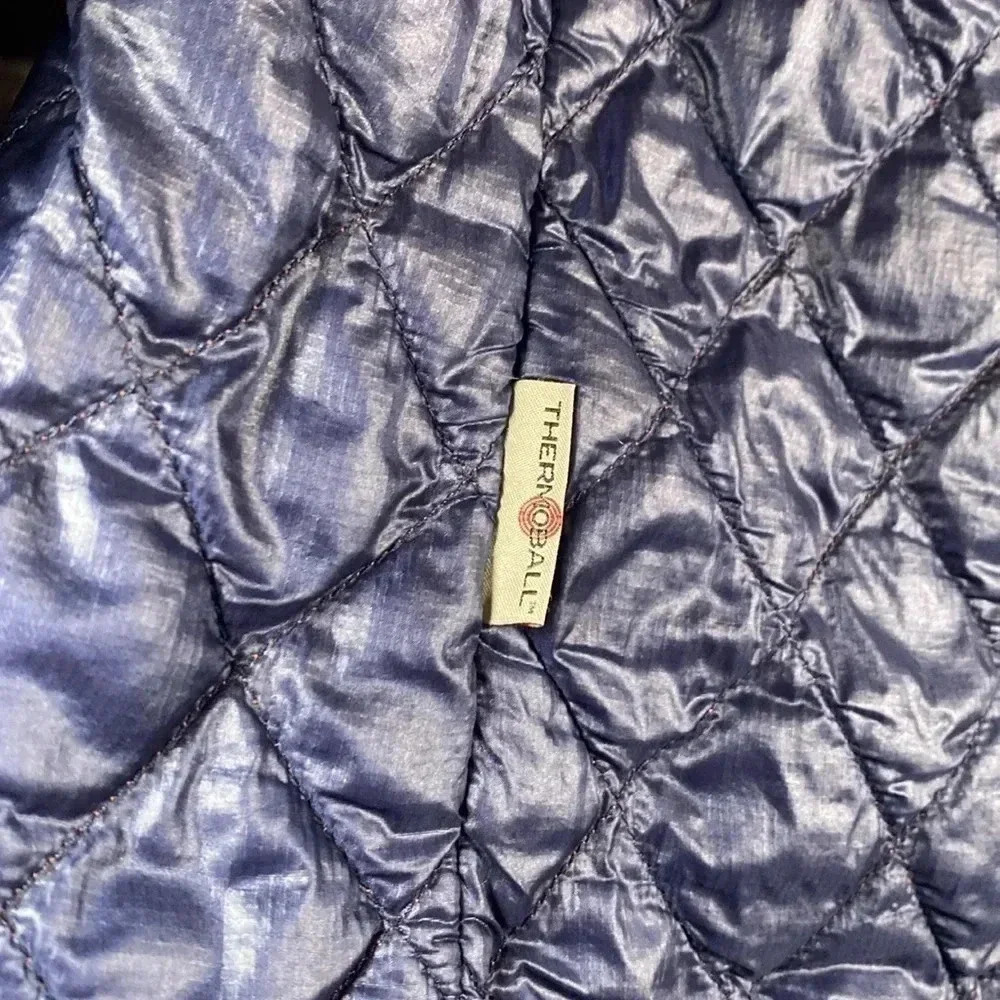 The North Face Women’s Quilted Puffer Windbreaker Outdoor Jacket Blue Orange S/P - Picture 7 of 8